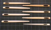Quick project to craft nalbinding needles for Emma Haldan. Made from repurposed bamboo chopsticks (the bottom one is the bone original used for proper scaling).