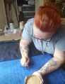 Adding hand-painted detail to block printing
