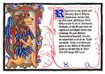 Lion Scroll for Myfanwy Ferch Eifion, created by Delfina de Borja
