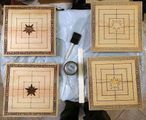 Pyrography and woodworking - Nine Men's Morris boards created for Steppes 12th Night - 2016.
