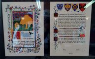 Court Barony scroll for Giles and Guiseppie of CAID