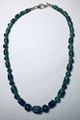 lampwork beads in deep green, based on an extant Roman necklace